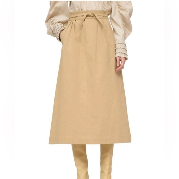 Sea NY Therese Twill Skirt in sand size 8 - Picture 3 of 9